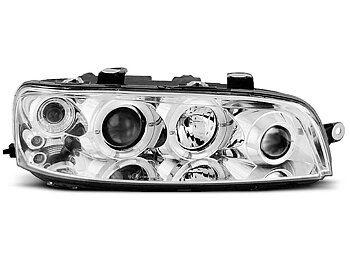 HEADLIGHTS FIAT PUNTO 2 10.99-06.03 ANGEL EYES CHROME