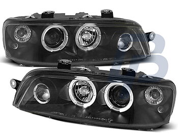 HEADLIGHTS FIAT PUNTO 2 10.99-06.03 ANGEL EYES BLACK