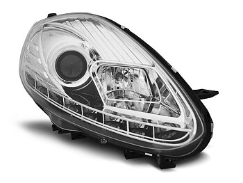 HEADLIGHTS FIAT PUNTO EVO 10.09-12 CHROME DRL LED