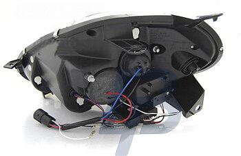 HEADLIGHTS FIAT PUNTO EVO 10.09-12 BLACK DRL LED