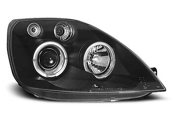 STRÅLKASTARE FORD FIESTA MK6 05.02-08.05 ANGEL EYES SVARTA