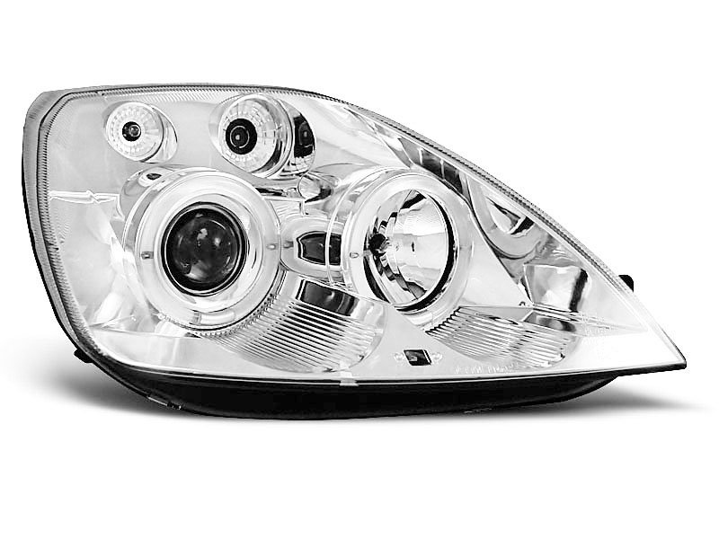 HEADLIGHTS FORD FIESTA MK6 05.02-08.05 ANGEL EYES CHROME
