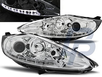HEADLIGHTS FORD FIESTA MK7  08.08-09.12 DAYLIGHT CHROME