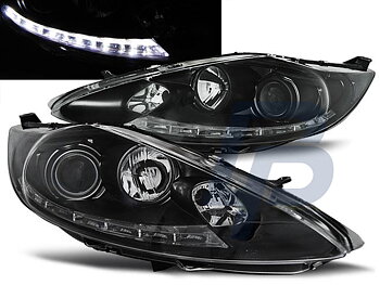 HEADLIGHTS FORD FIESTA MK7 08.08-09.12 DAYLIGHT BLACK
