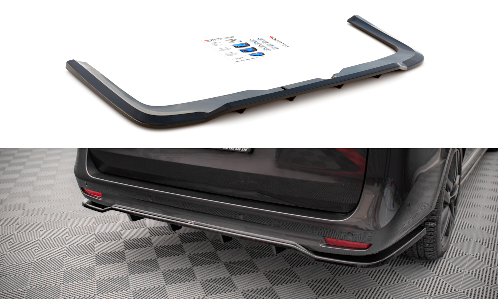Central Rear Splitter (Vertical Bars) Mercedes V-Class AMG-Line W447 Facelift