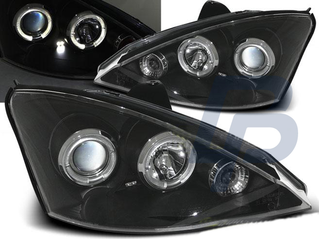 HEADLIGHTS FORD FOCUS 11.01-10.04 ANGEL EYES BLACK - 2