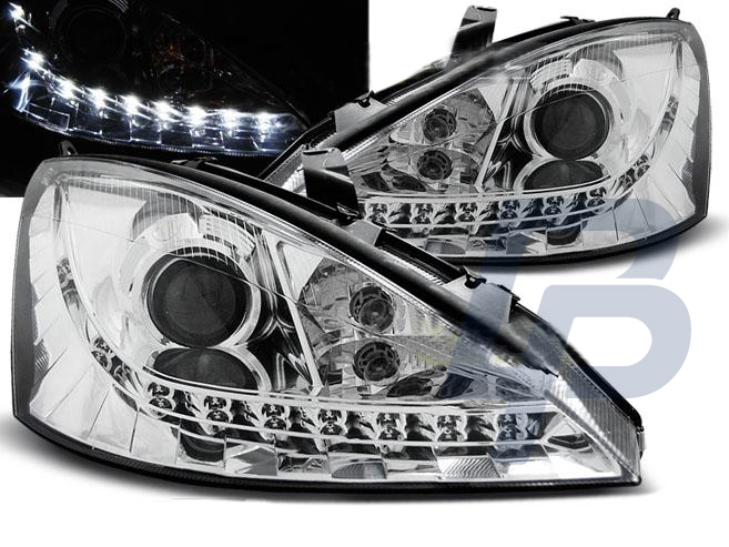 HEADLIGHTS FORD FOCUS 11.01-10.04 DAYLIGHT CHROME - 2