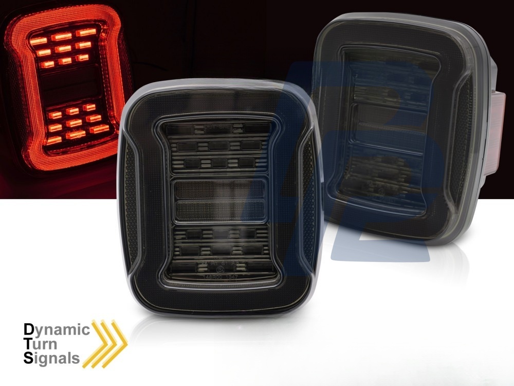 Tail Lights for Jeep Wrangler Yj 1991–1996 / Tj 1996–2006 Smoked LED - 4