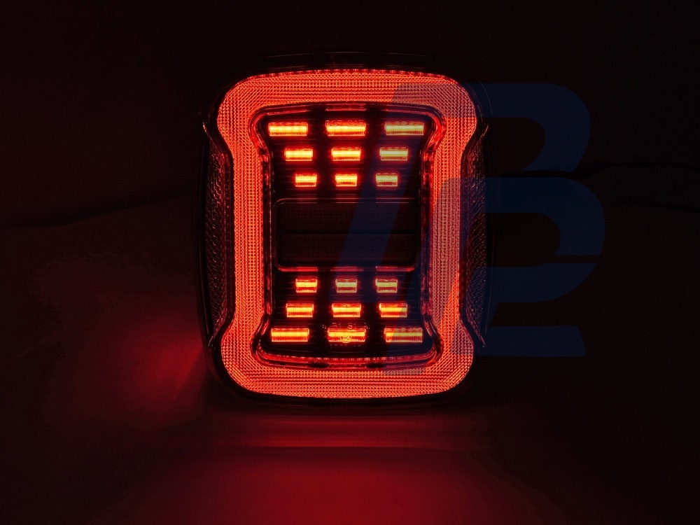 Tail Lights for Jeep Wrangler Yj 1991–1996 / Tj 1996–2006 Red/Clear LED - 6