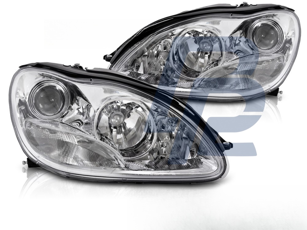 Headlights Chrome for Mercedes W220 S-Class 1998–2002 - 2