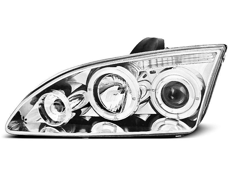 HEADLIGHTS FORD FOCUS II 09.04-01.08 ANGEL EYES CHROME