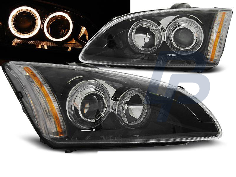 HEADLIGHTS FORD FOCUS II 09.04-01.08 ANGEL EYES BLACK - 3