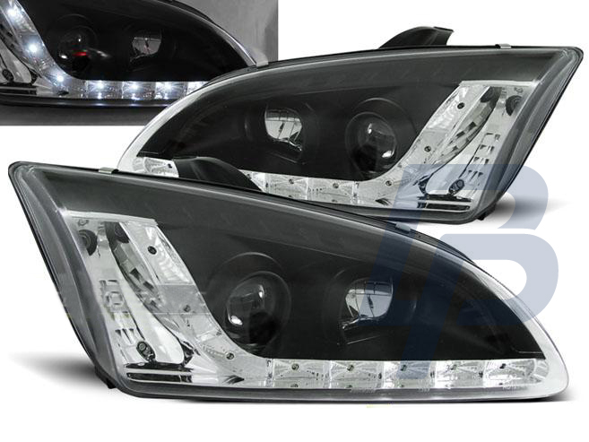 HEADLIGHTS FORD FOCUS II 09.04-01.08 DAYLIGHT BLACK - 3