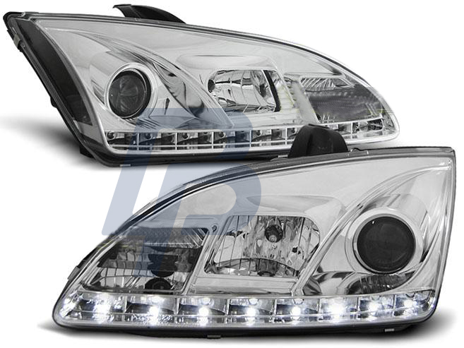 HEADLIGHTS FORD FOCUS II 09.04-01.08 DAYLIGHT BLACK - 2