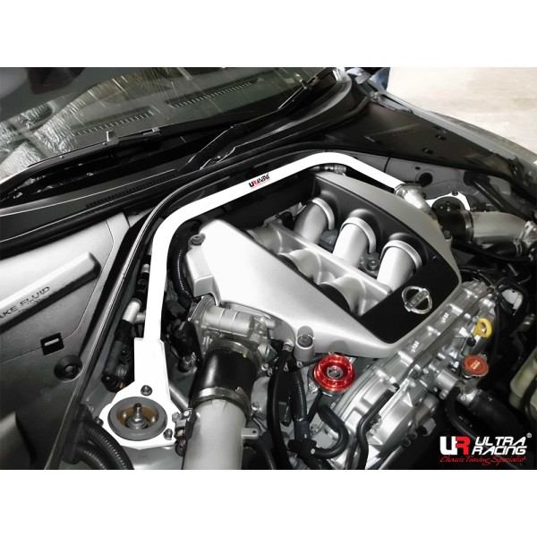 NISSAN SKYLINE GTR R35 ULTRARACING 2P FRONT UPPER STRUT BAR - 6