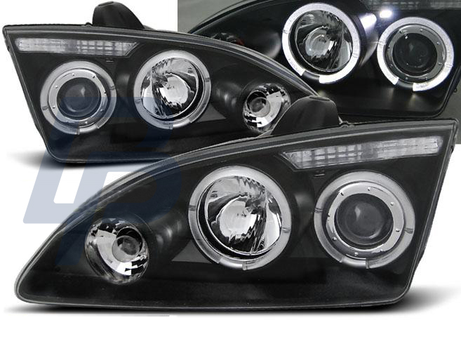 HEADLIGHTS FORD FOCUS II 09.04-01.08 ANGEL EYES BLACK - 3
