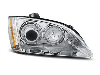 STRÅLKASTARE FORD FOCUS II 09.04-01.08 ANGEL EYES KROMADE
