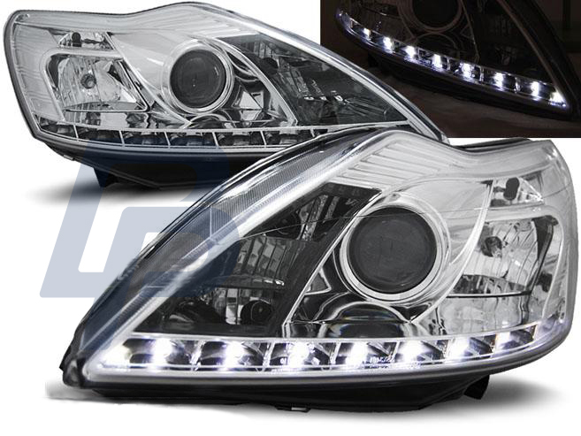 HEADLIGHTS FORD FOCUS II 02.08-10 DAYLIGHT CHROME - 2