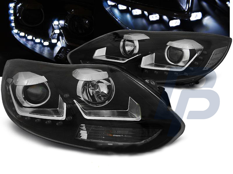 HEADLIGHTS FORD FOCUS MK3 11- 10.14 DAYLIGHT BLACK - 4