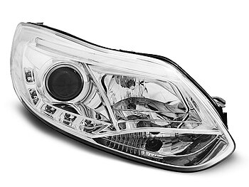 HEADLIGHTS FORD FOCUS MK3 11- 10.14 TUBE LIGHTS CHROME