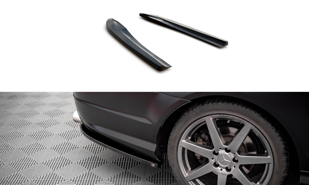 Rear Side Splitters Mercedes-Benz C Coupe / Sedan / Estate AMG-Line C204 / W204 Facelift / S204 Facelift