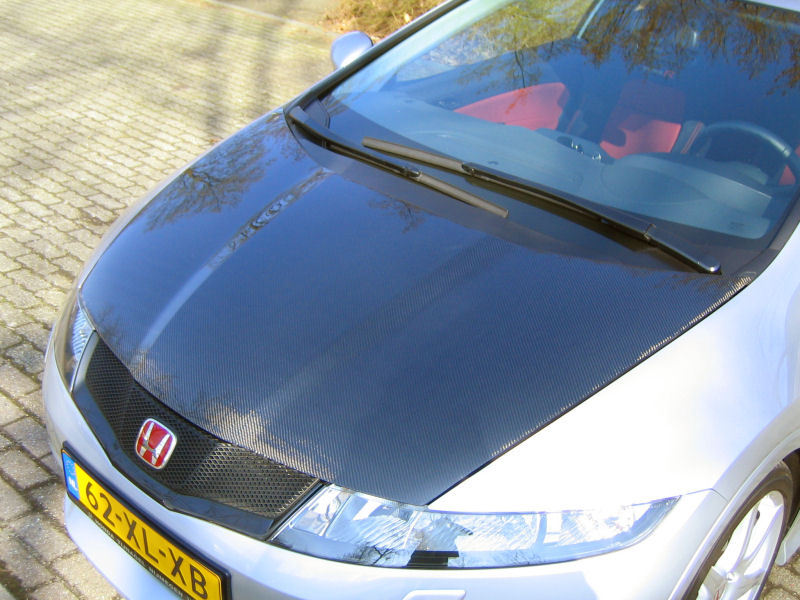 HONDA CIVIC 3D 06-09 FN (+TYPE-R) SEIBON OEM CARBON HOOD - 3