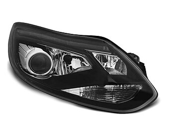 HEADLIGHTS FORD FOCUS MK3 11-10.14 TUBE LIGHTS BLACK