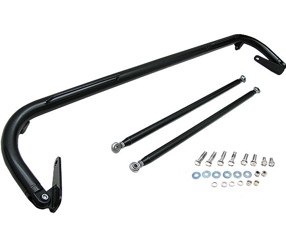UNIVERSAL SEAT BELTS BLACK HARNESS BAR 48 INCH [SIX]