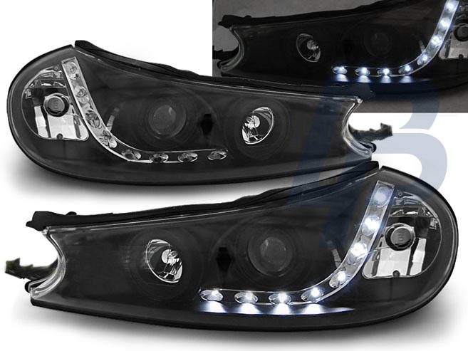 HEADLIGHTS FORD MONDEO 10.96-08.00 DAYLIGHT BLACK - 2