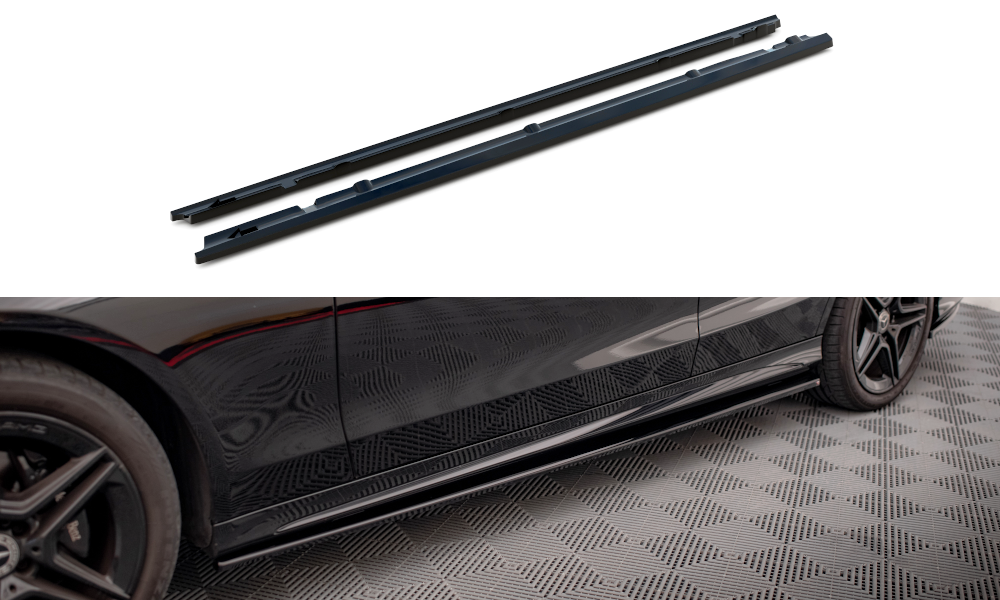 Side Skirts Diffusers Mercedes C43 / C AMG Line Sedan W205 Facelift