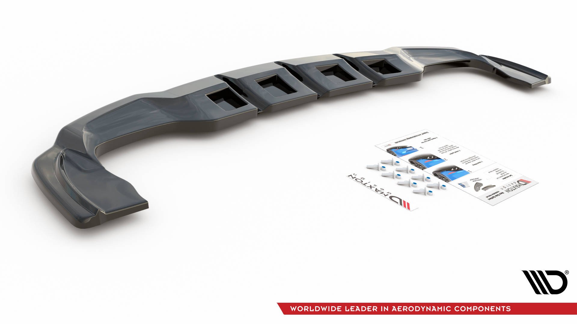 Rear Splitter (Vertical Bars) Mercedes-benz GLA 45 AMG SUV (X156) Pre-facelift (2014-2017) - 4