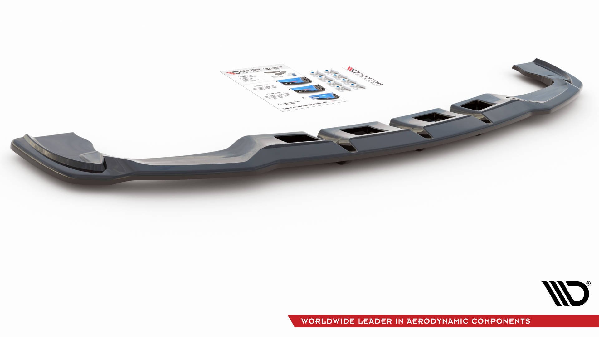 Rear Splitter (Vertical Bars) Mercedes-benz GLA 45 AMG SUV (X156) Pre-facelift (2014-2017) - 5