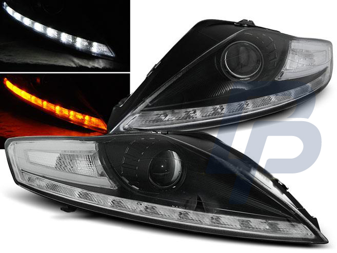HEADLIGHTS FORD MONDEO 07.07-11.10 DAYLIGHT BLACK LED INDICATOR - 2