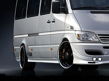 Side Skirts Mercedes Sprinter I FL / VW LT 96-06 - Different Sizes (4 Elements). This Side Skirts Fits Twin Wheels Version.