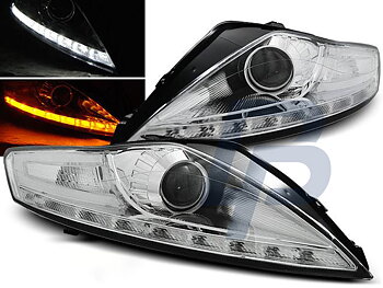 STRÅLKASTARE FORD MONDEO 07.07-11.10 DAYLIGHT KROMADE LED INDICATOR
