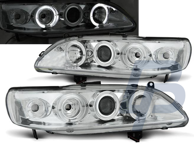 HEADLIGHTS HONDA ACCORD 98-02 ANGEL EYES CHROME (USA) - 2
