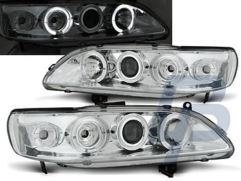 HEADLIGHTS HONDA ACCORD 98-02 ANGEL EYES CHROME (USA)