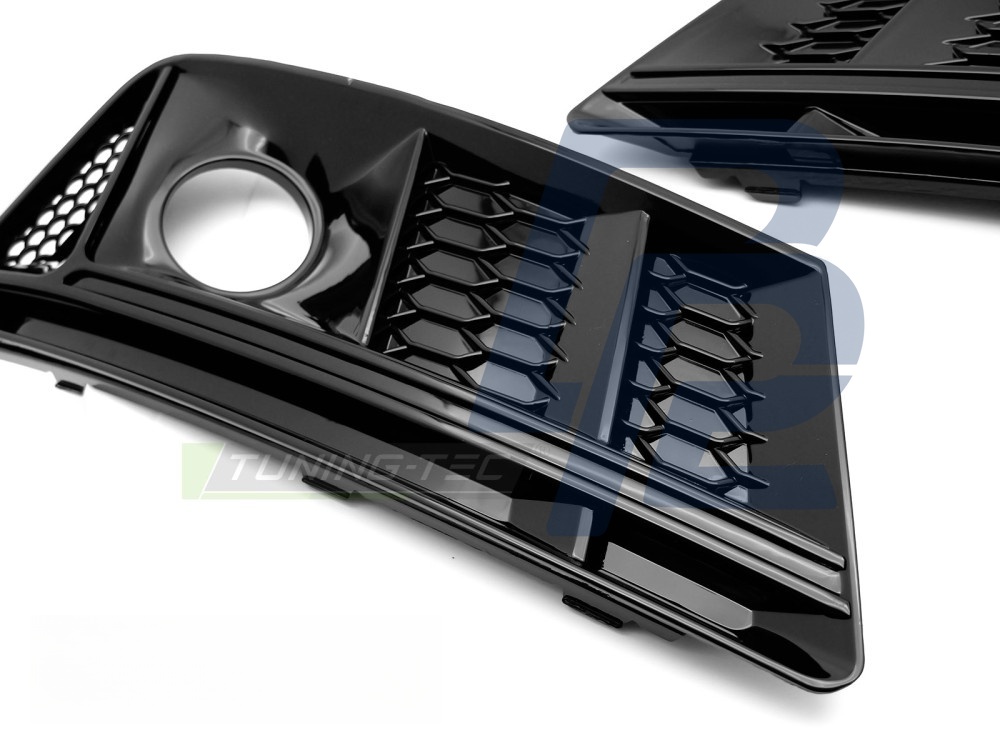 Fog Light Cover Gloss Black for Audi A4 B9 2015–2019 - 5