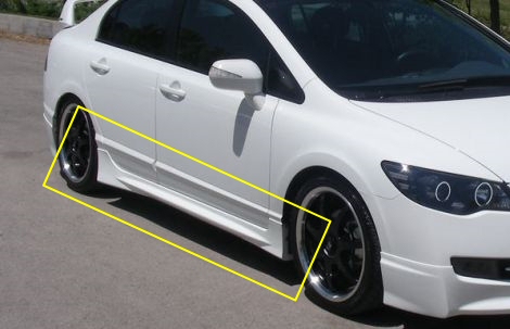 HONDA CIVIC 4D/HYBRID 05+ MUGEN RR ABS 4-PIECE BODYKIT [SIX] - 6