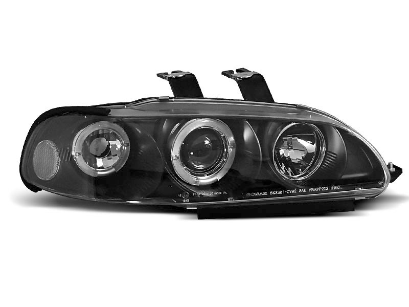 HEADLIGHTS HONDA CIVIC 09.91-08.95 2D/3D ANGEL EYES BLACK