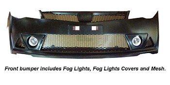 HONDA CIVIC 4D/HYBRID 05+ MUGEN RR ABS FRONT BUMPER [SIX]