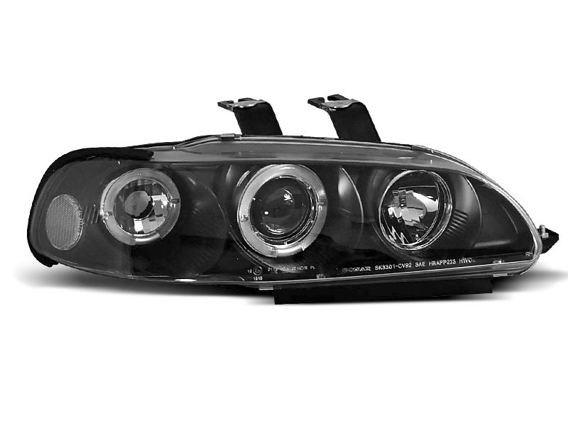 HEADLIGHTS HONDA CIVIC 09.91-08.95 4D ANGEL EYES BLACK