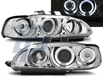 STRÅLKASTARE HONDA CIVIC 09.91-08.95 4D ANGEL EYES KROMADE