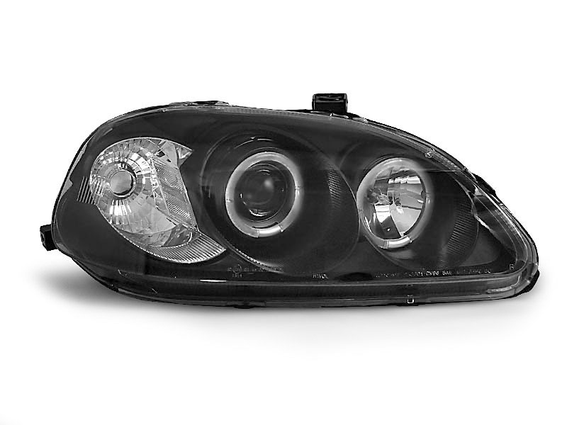 HEADLIGHTS HONDA CIVIC 09.95-02.99 ANGEL EYES BLACK