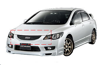 HONDA CIVIC 4D/HYBRID 09+ MUGEN LOOK ABS FRONT GRILL [SIX]