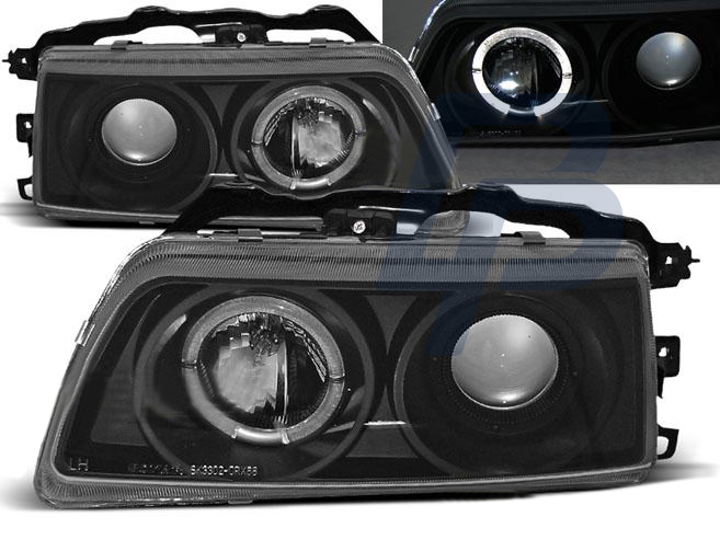 HEADLIGHTS HONDA CRX 09.87-89 ANGEL EYES BLACK - 2