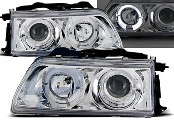 HEADLIGHTS HONDA CRX 90-02.92 ANGEL EYES CHROME