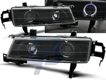 HEADLIGHTS HONDA PRELUDE 02.92-01.97 ANGEL EYES BLACK