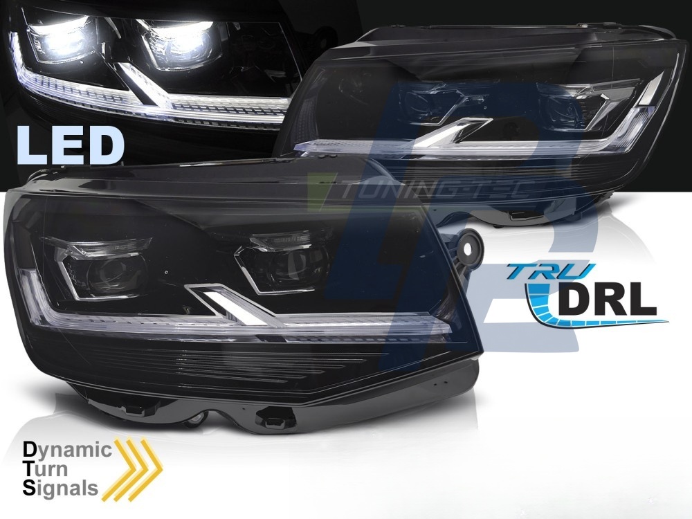 Full LED Headlights Black DRL Sequential for VW T6 2015–2019 - 6