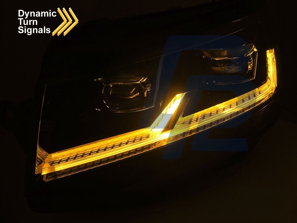 Full LED Headlights Black DRL Sequential for VW T6 2015–2019 - 5